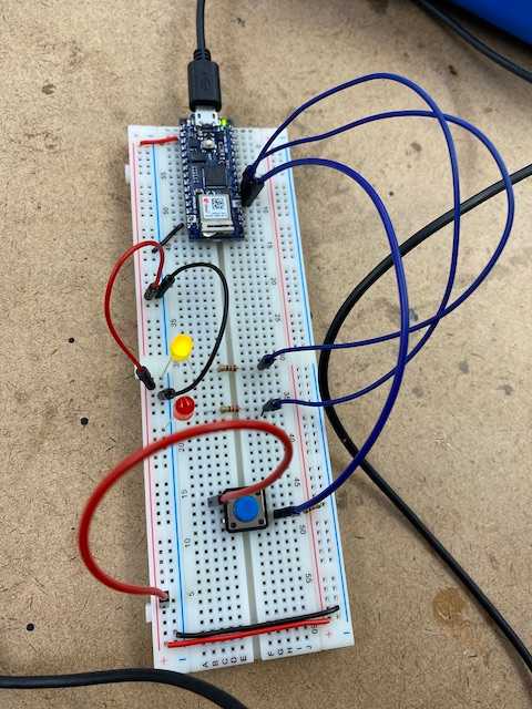 circuit 2 showing two LEDs controlled by a push button